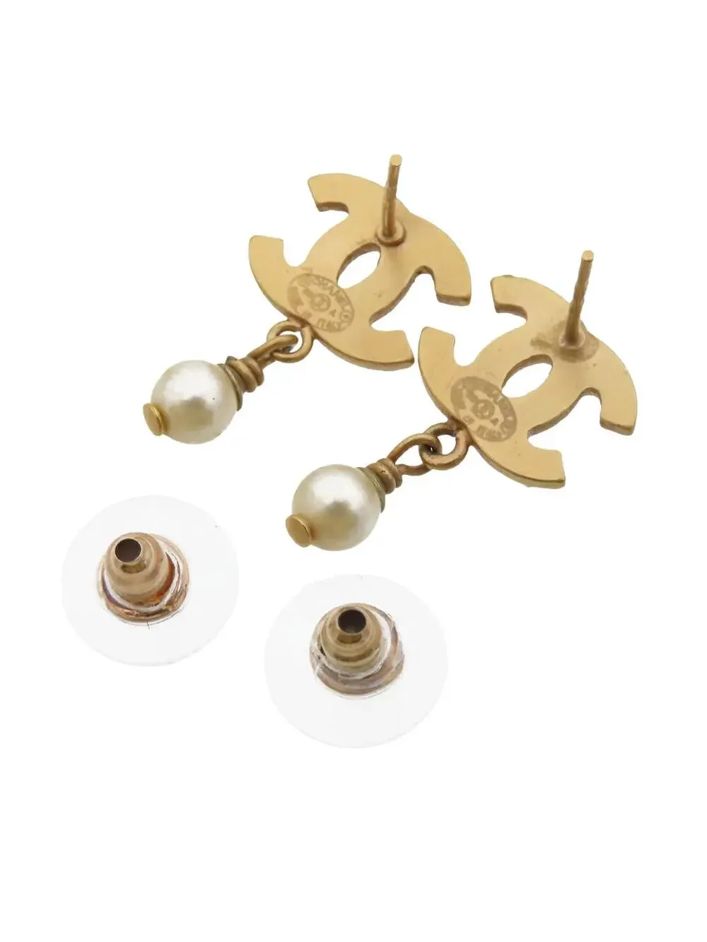Chanel Cc Gold Plated Faux Pearl Swing #285717C59B